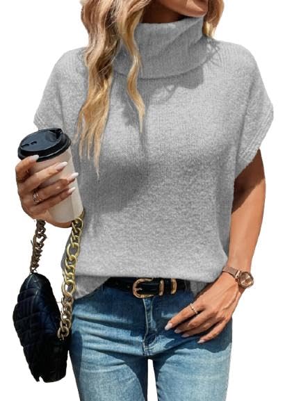 Foto 2 pulgar | Chaleco Tipo Suéter Wdirara Cuello Alto para Mujer - Venta Internacional