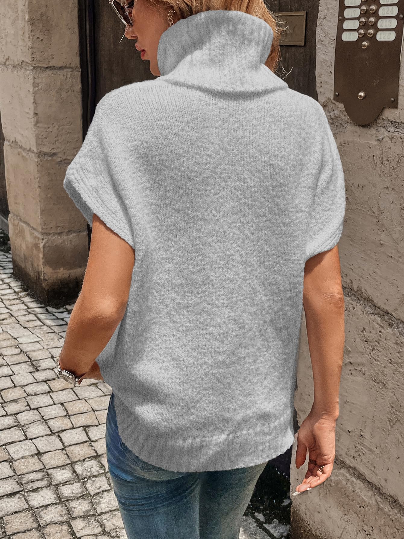 Foto 4 pulgar | Chaleco Tipo Suéter Wdirara Cuello Alto para Mujer - Venta Internacional
