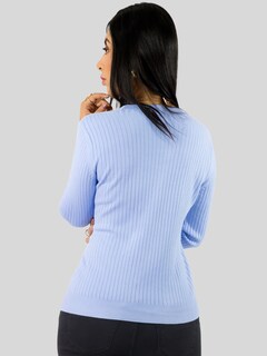 Foto 3 | Set De 2 Suéteres De Mujer Manga Larga Suéteres Botones Lic-1043-px2 Variedad De Colores Sweaters Punto