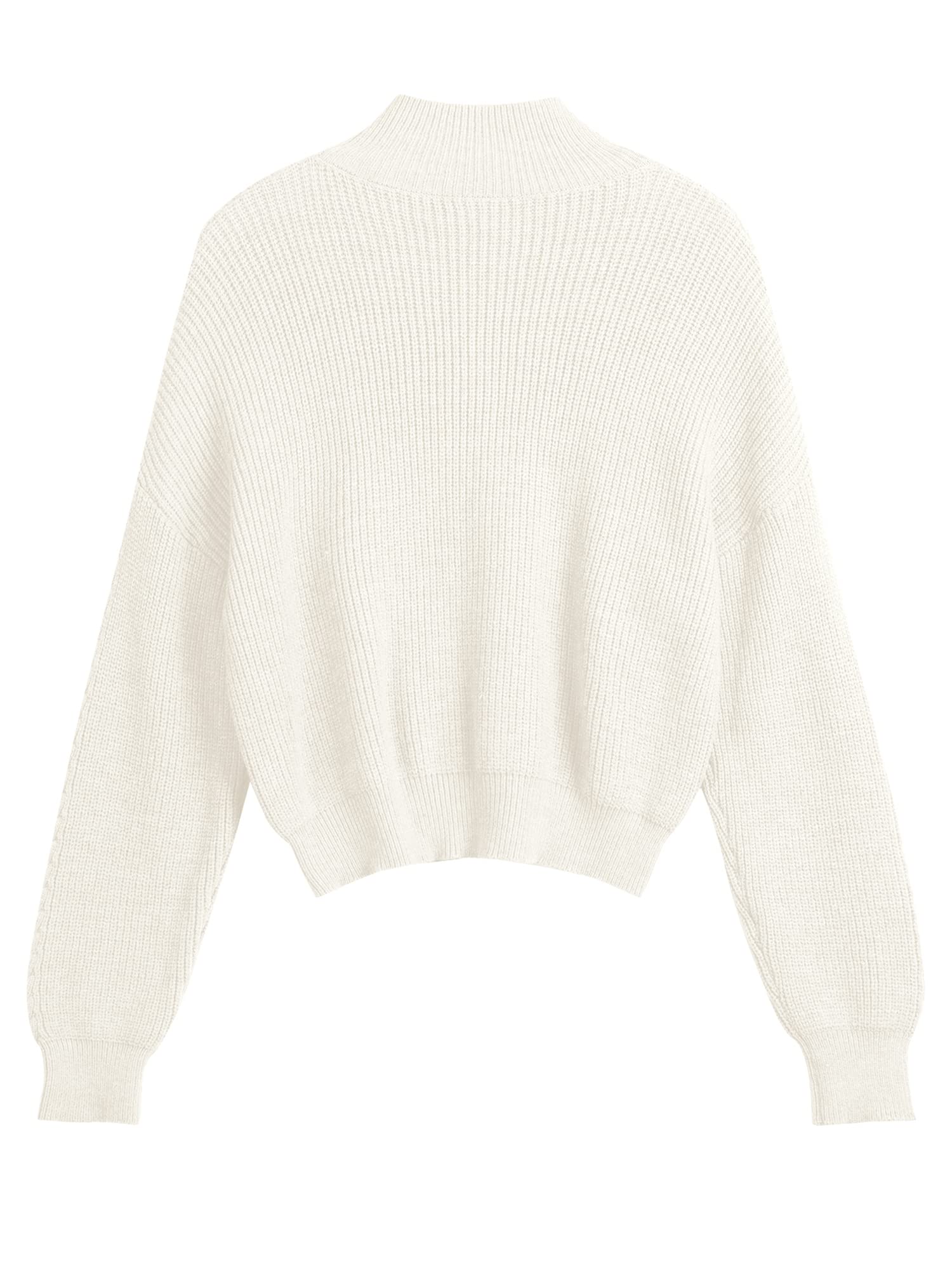 Foto 3 pulgar | Jersey Zaful De Punto Acanalado Con Cuello Alto Y Mangas Tipo Farol Para Mujer - Venta Internacional.