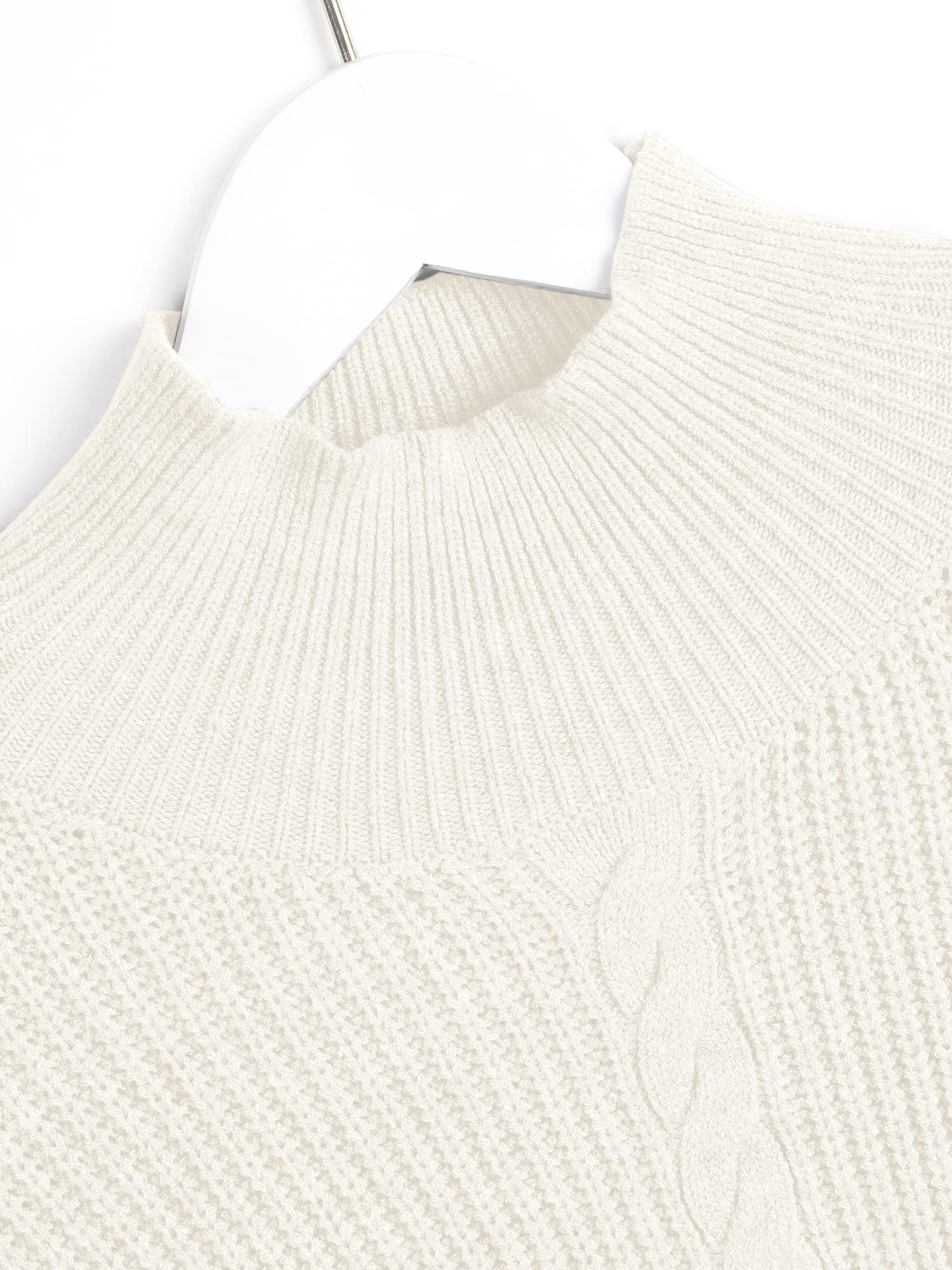 Foto 3 | Jersey Zaful De Punto Acanalado Con Cuello Alto Y Mangas Tipo Farol Para Mujer - Venta Internacional.