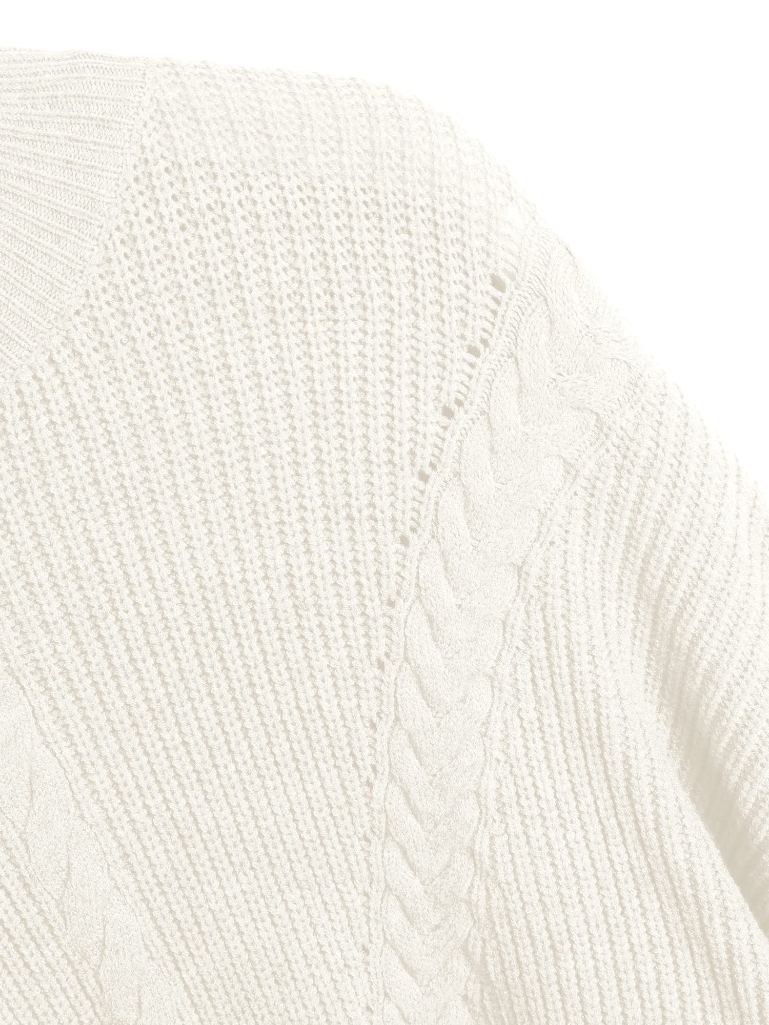 Foto 5 pulgar | Jersey Zaful De Punto Acanalado Con Cuello Alto Y Mangas Tipo Farol Para Mujer - Venta Internacional.