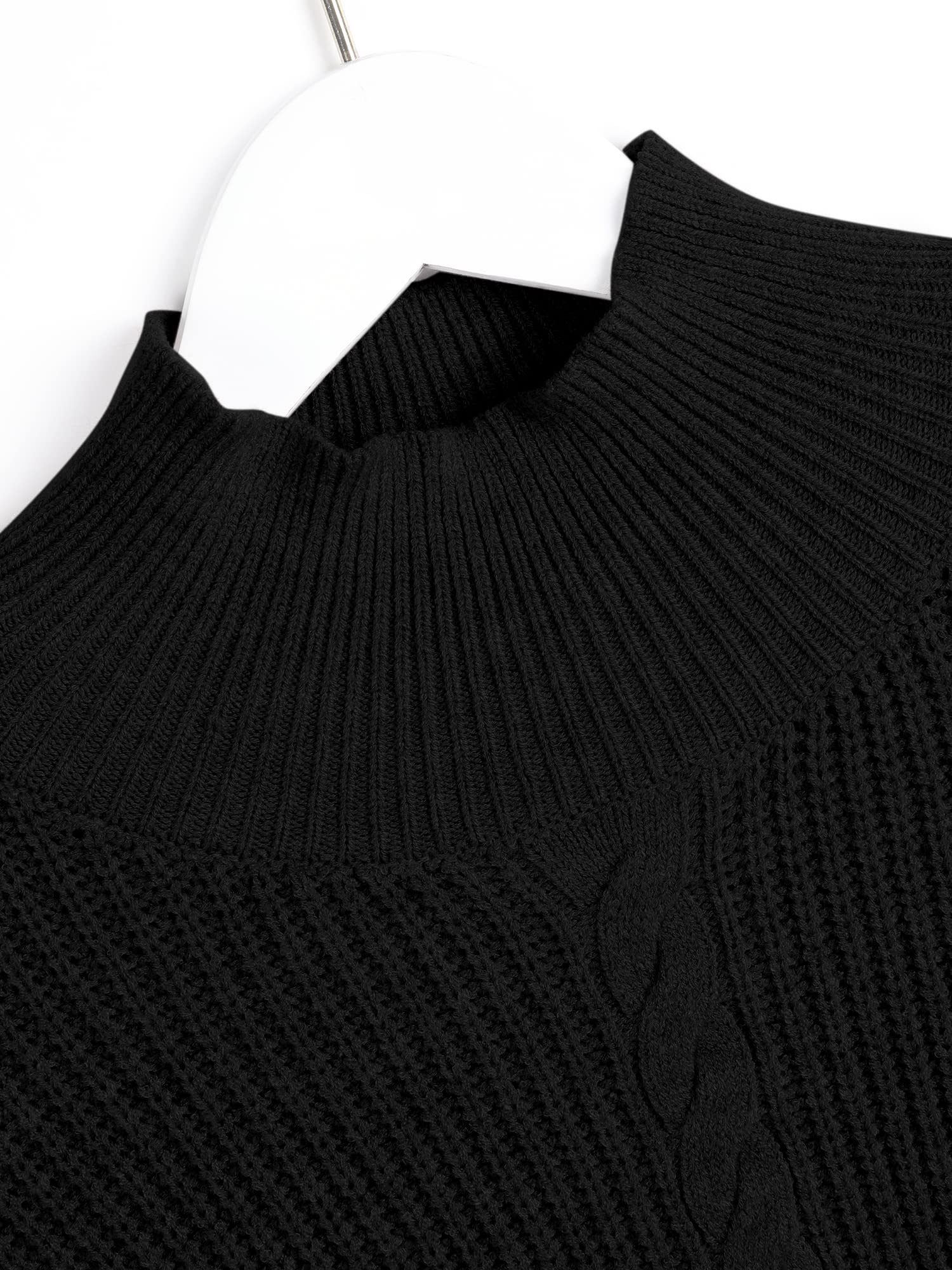 Foto 4 pulgar | Jersey Zaful De Punto Acanalado Con Cuello Alto Y Mangas Tipo Farol Para Mujer - Venta Internacional.