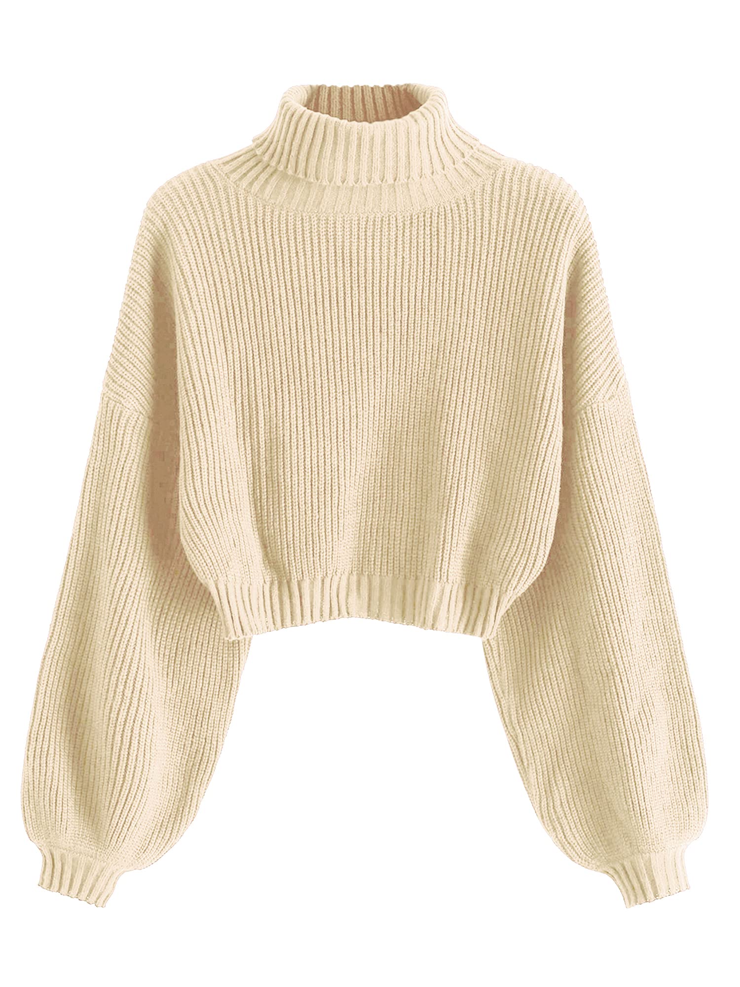 Foto 2 pulgar | Suéter Zaful con Cuello Alto y Manga Linterna para Mujer - Venta Internacional