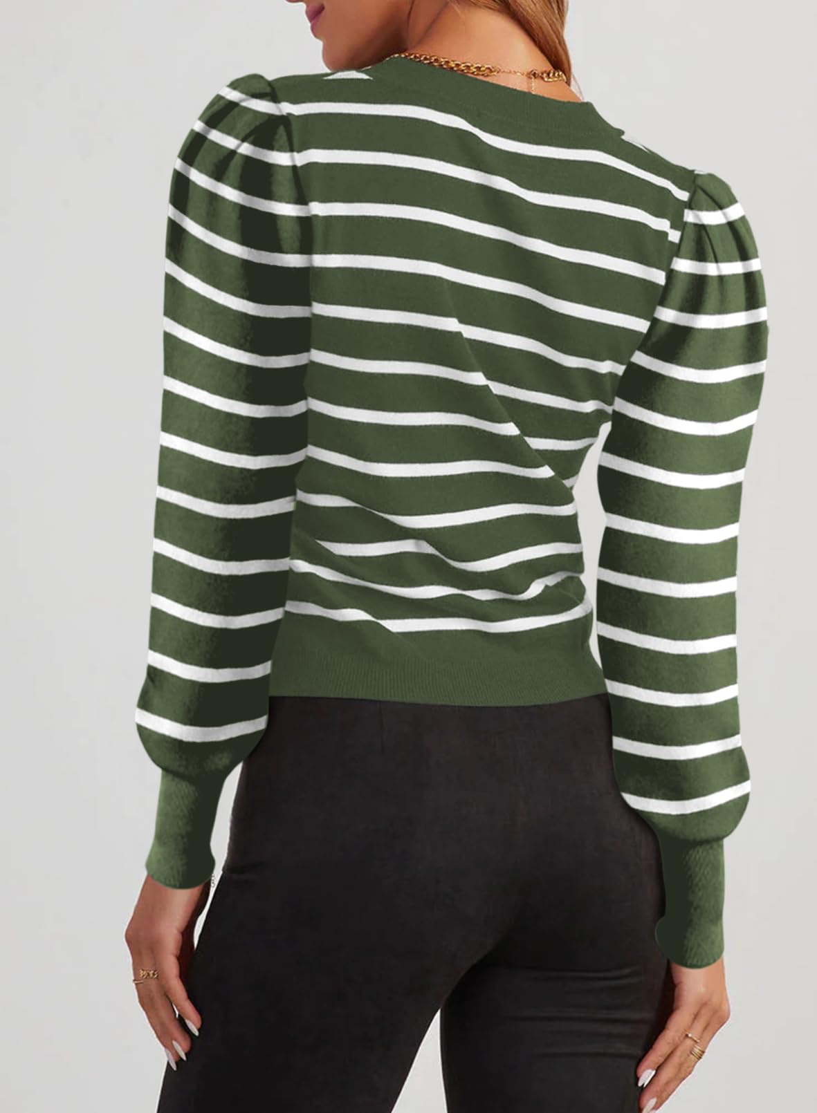 Foto 2 | Jersey Dokotoo De Rayas Para Mujer Verde De Punto Xxl - Venta Internacional.
