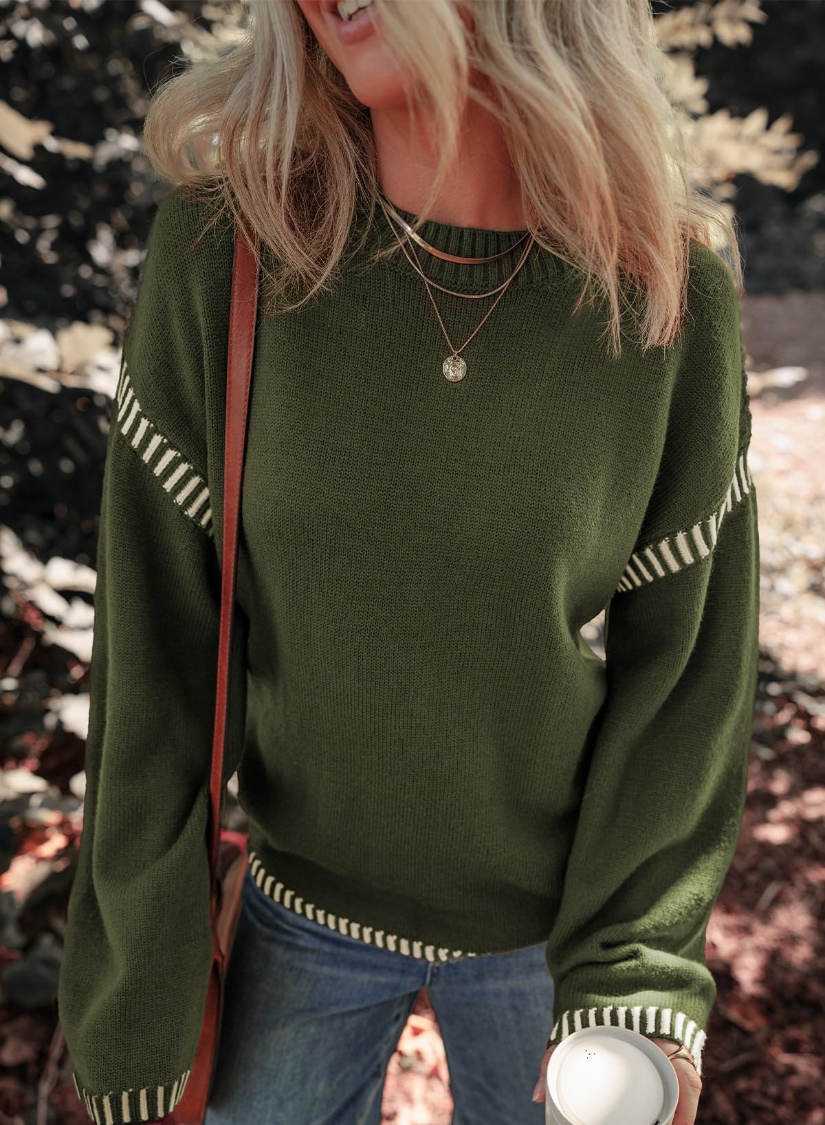 Foto 6 pulgar | Jersey Dokotoo Cofmy Otoño-invierno Para Mujer Verde - Venta Internacional.