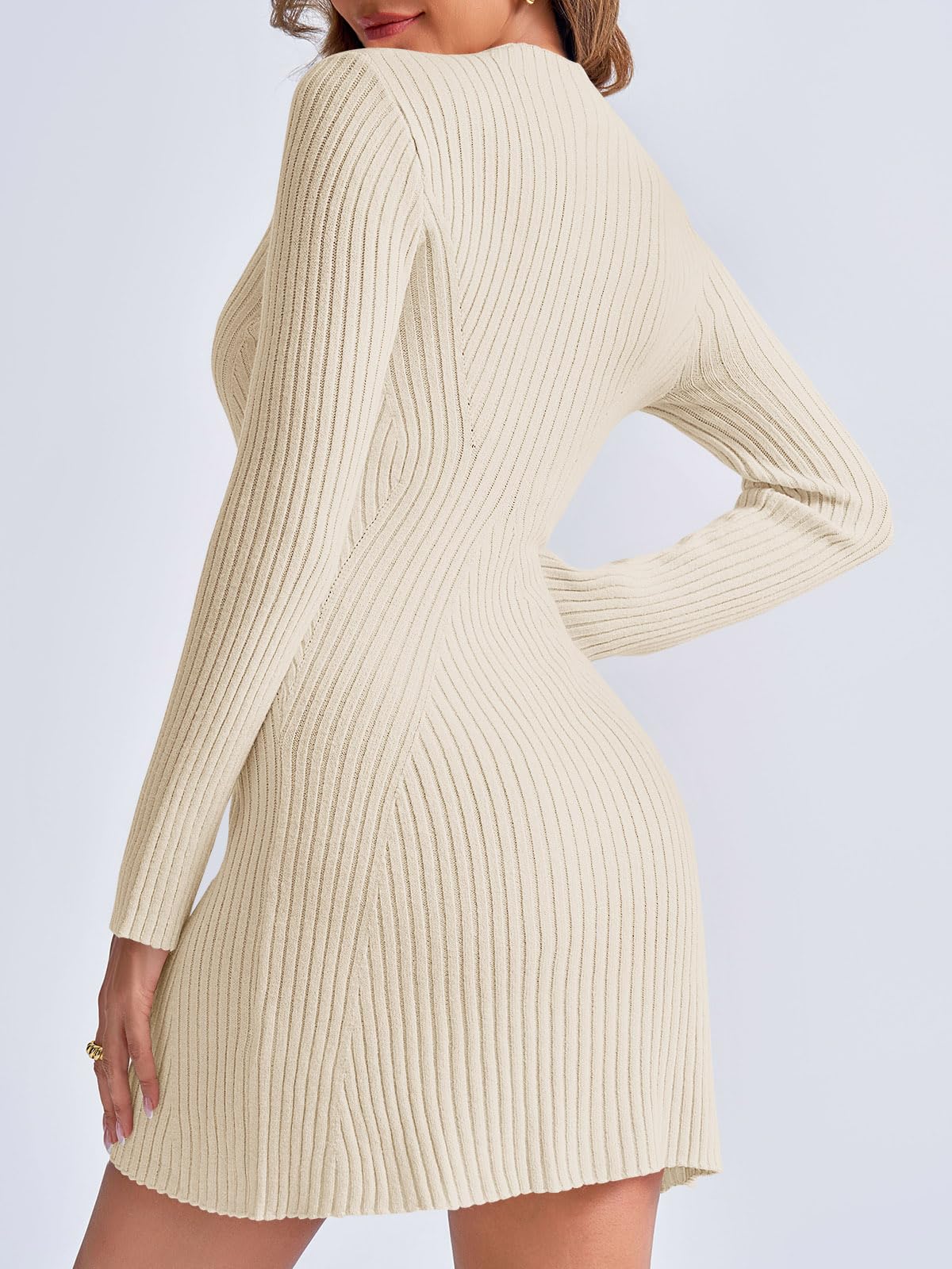 Foto 7 pulgar | Vestido De Suéter Saodimallsu 2024 De Manga Larga De Otoño Para Mujer - Venta Internacional.