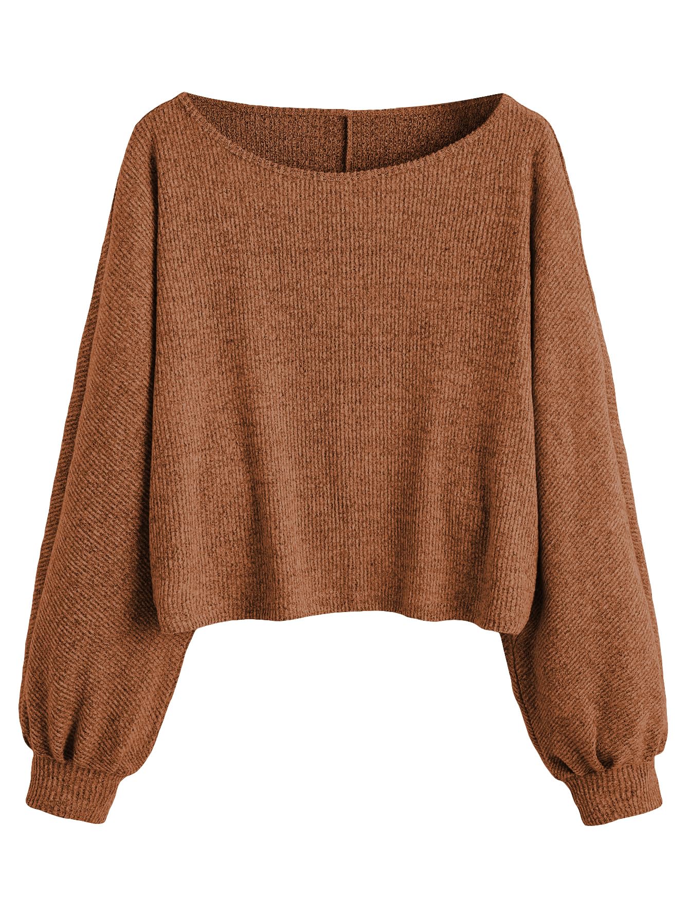 Jersey Corto Sweatyrocks De Punto Acanalado Marrón Para Mujer - Venta Internacional.