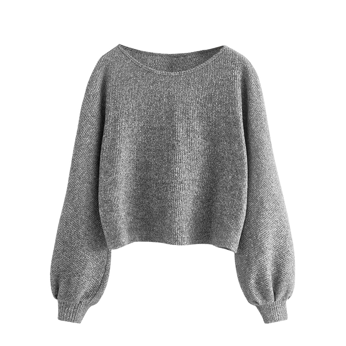 Foto 2 pulgar | Jersey Corto Sweatyrocks de Punto Acanalado Gris para Mujer - Venta Internacional