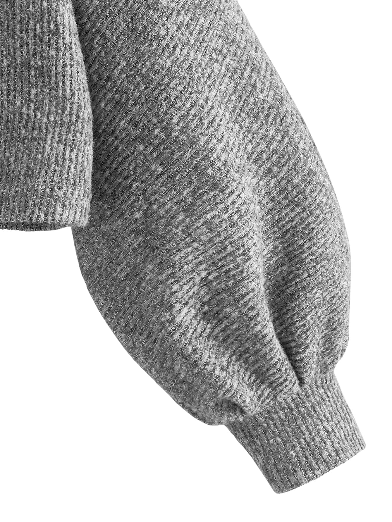 Foto 5 pulgar | Jersey Corto Sweatyrocks de Punto Acanalado Gris para Mujer - Venta Internacional
