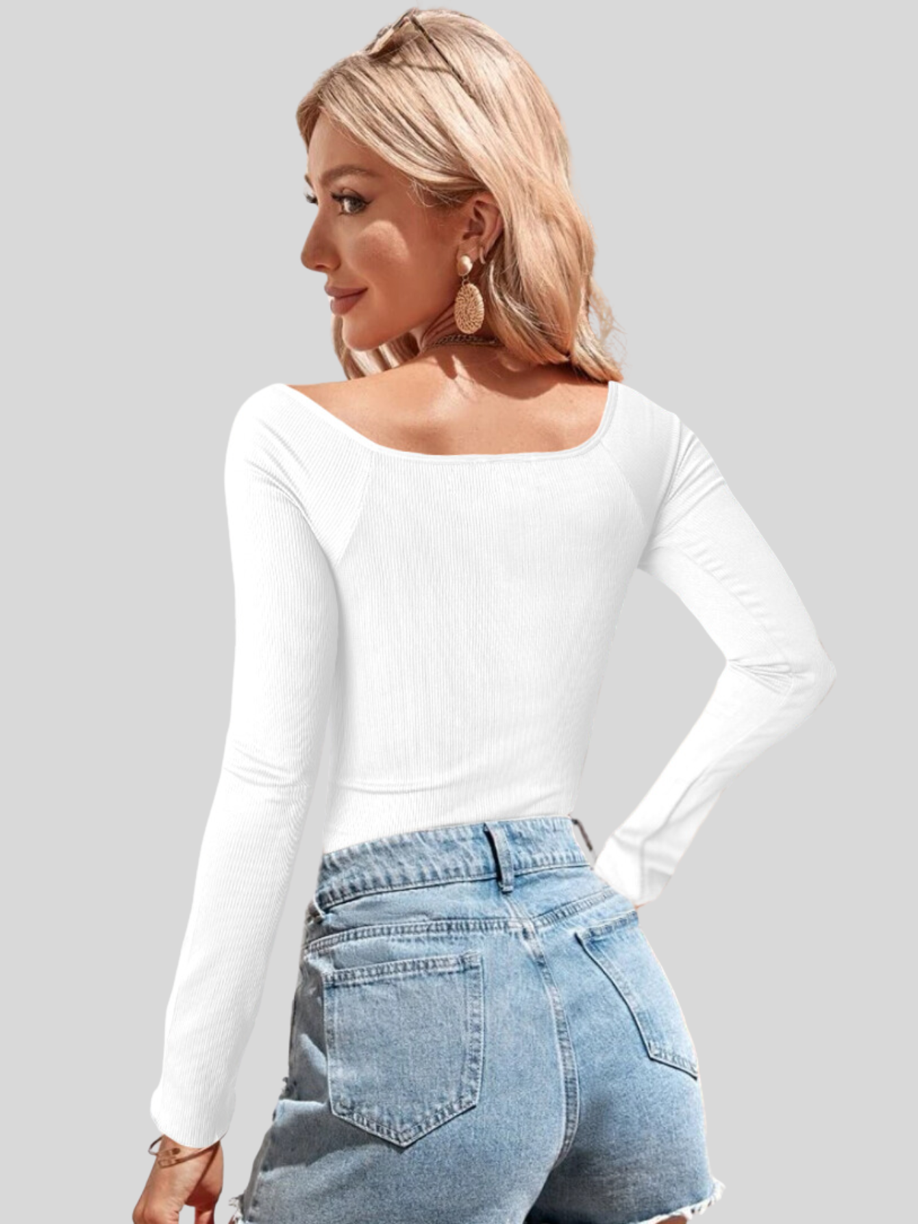 Foto 7 pulgar | Set De Dos Sueteres Blusas De Mujer Casuales Blusa Manga Larga Sueter Ligero Suet-1022-px2 Variedad De Colores Stretch