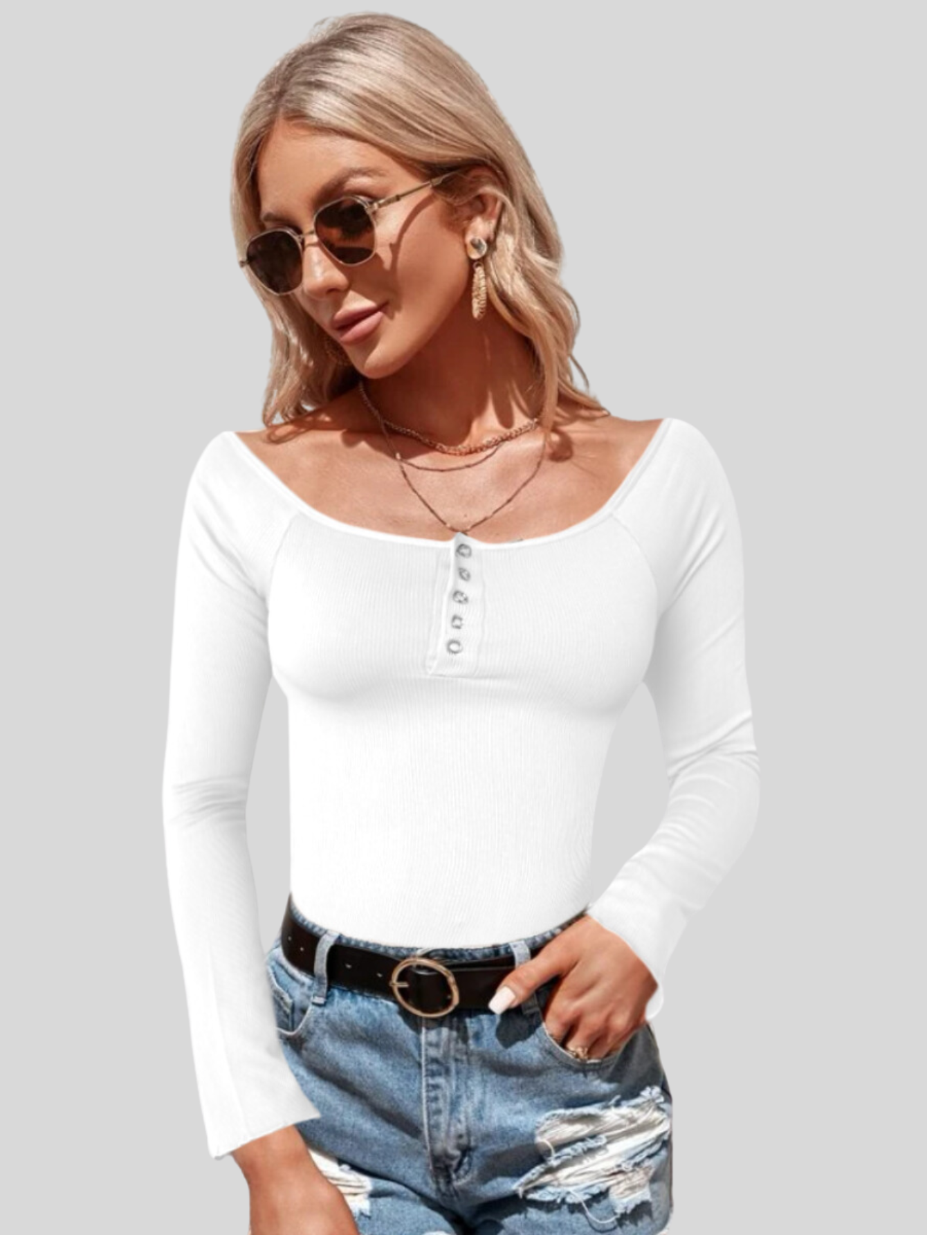 Foto 8 pulgar | Set De Dos Sueteres Blusas De Mujer Casuales Blusa Manga Larga Sueter Ligero Suet-1022-px2 Variedad De Colores Stretch