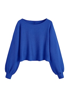 Foto 1 | Jersey Corto Sweatyrocks De Punto Acanalado Azul Raglán Para Mujer - Venta Internacional.