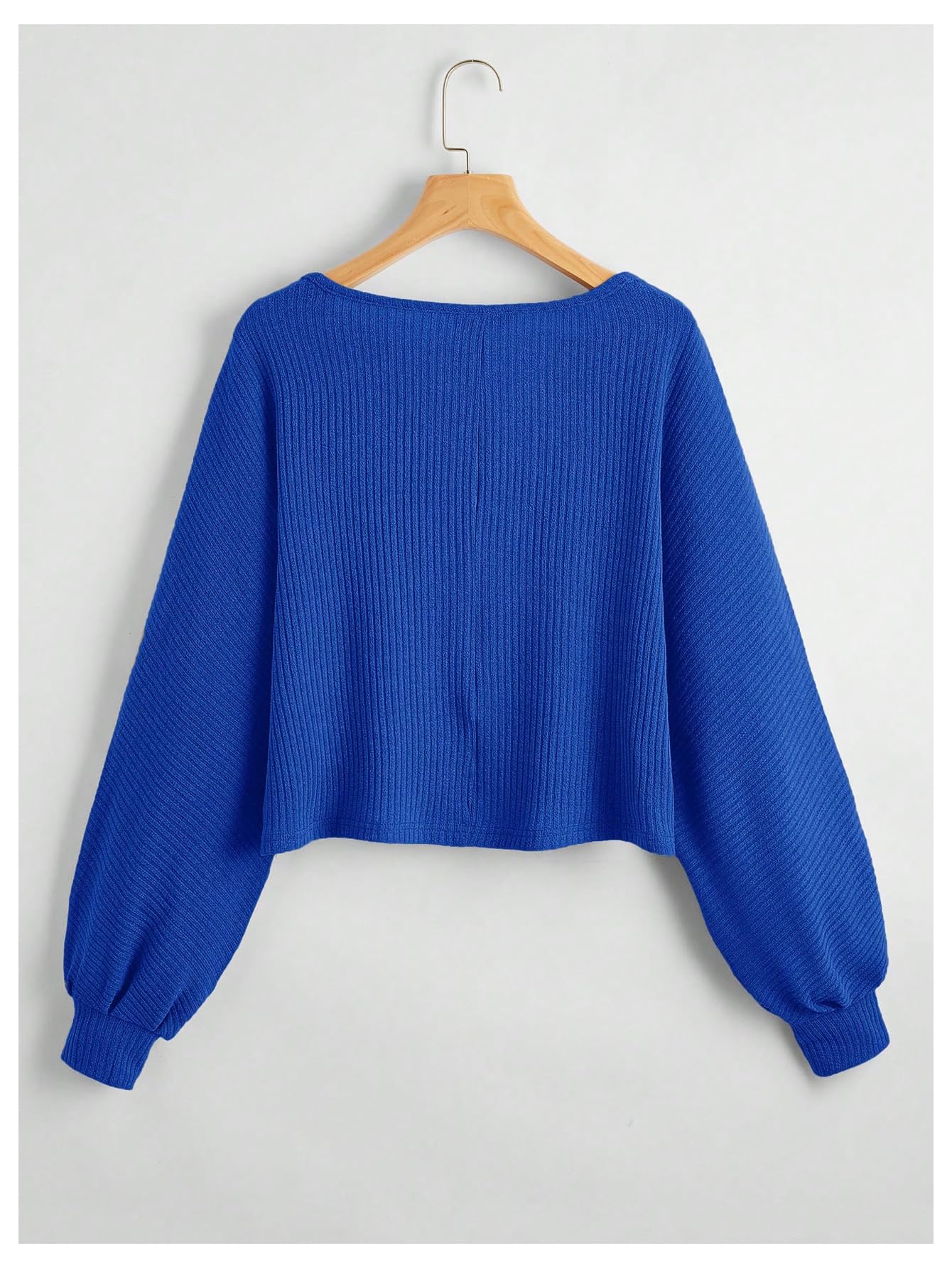 Foto 3 pulgar | Jersey Corto Sweatyrocks De Punto Acanalado Azul Raglán Para Mujer - Venta Internacional.