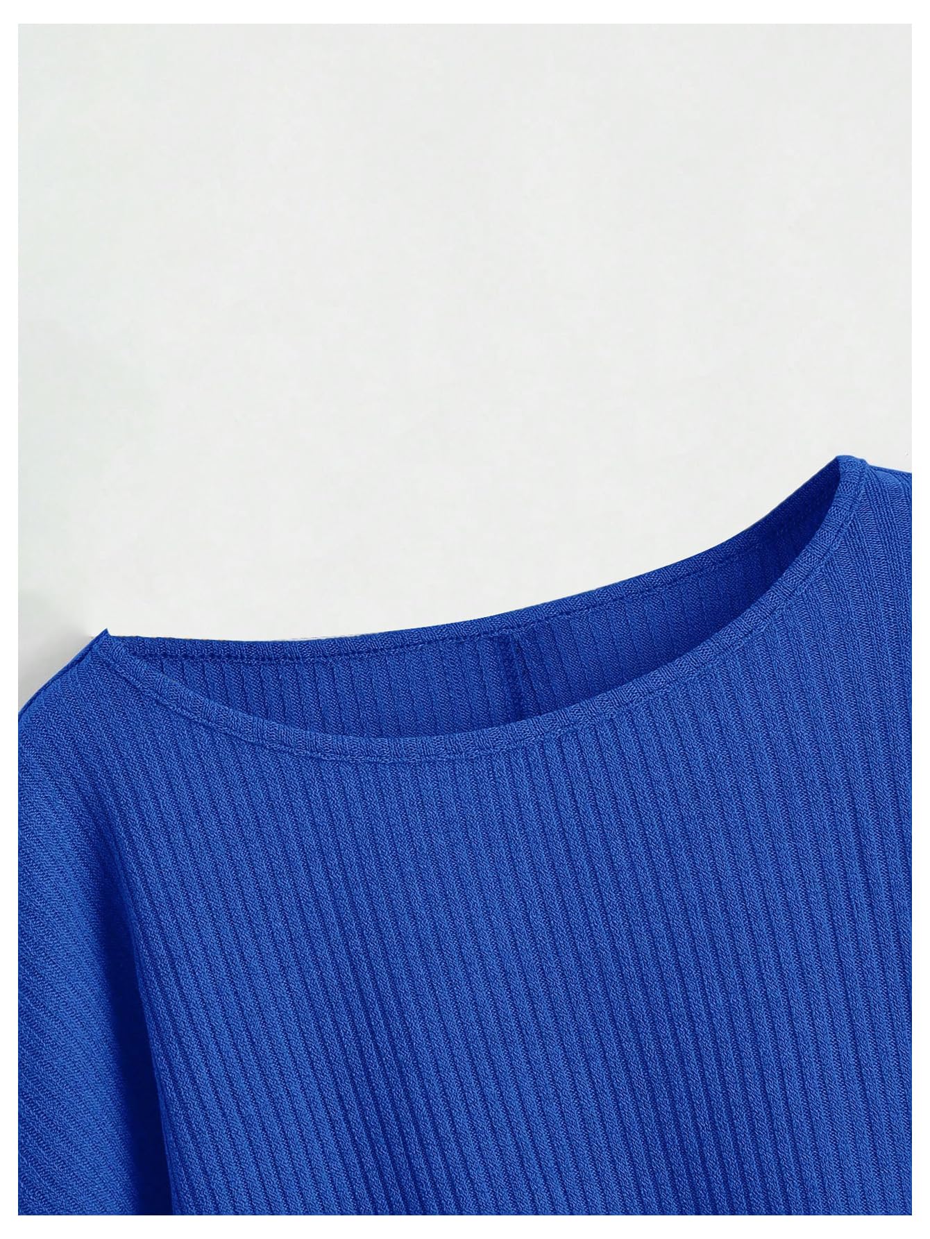 Foto 4 pulgar | Jersey Corto Sweatyrocks De Punto Acanalado Azul Raglán Para Mujer - Venta Internacional.