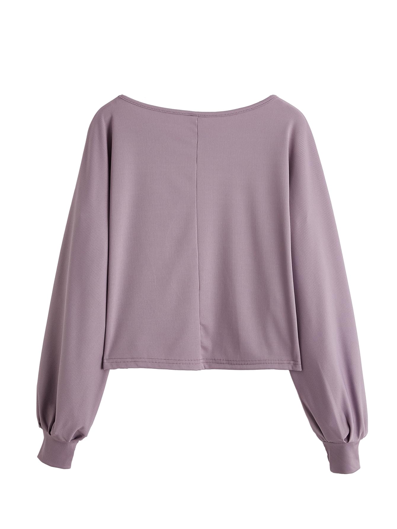 Foto 3 pulgar | Jersey Corto Sweatyrocks Para Mujer, Color Morado Empolvado, Talla M - Venta Internacional.