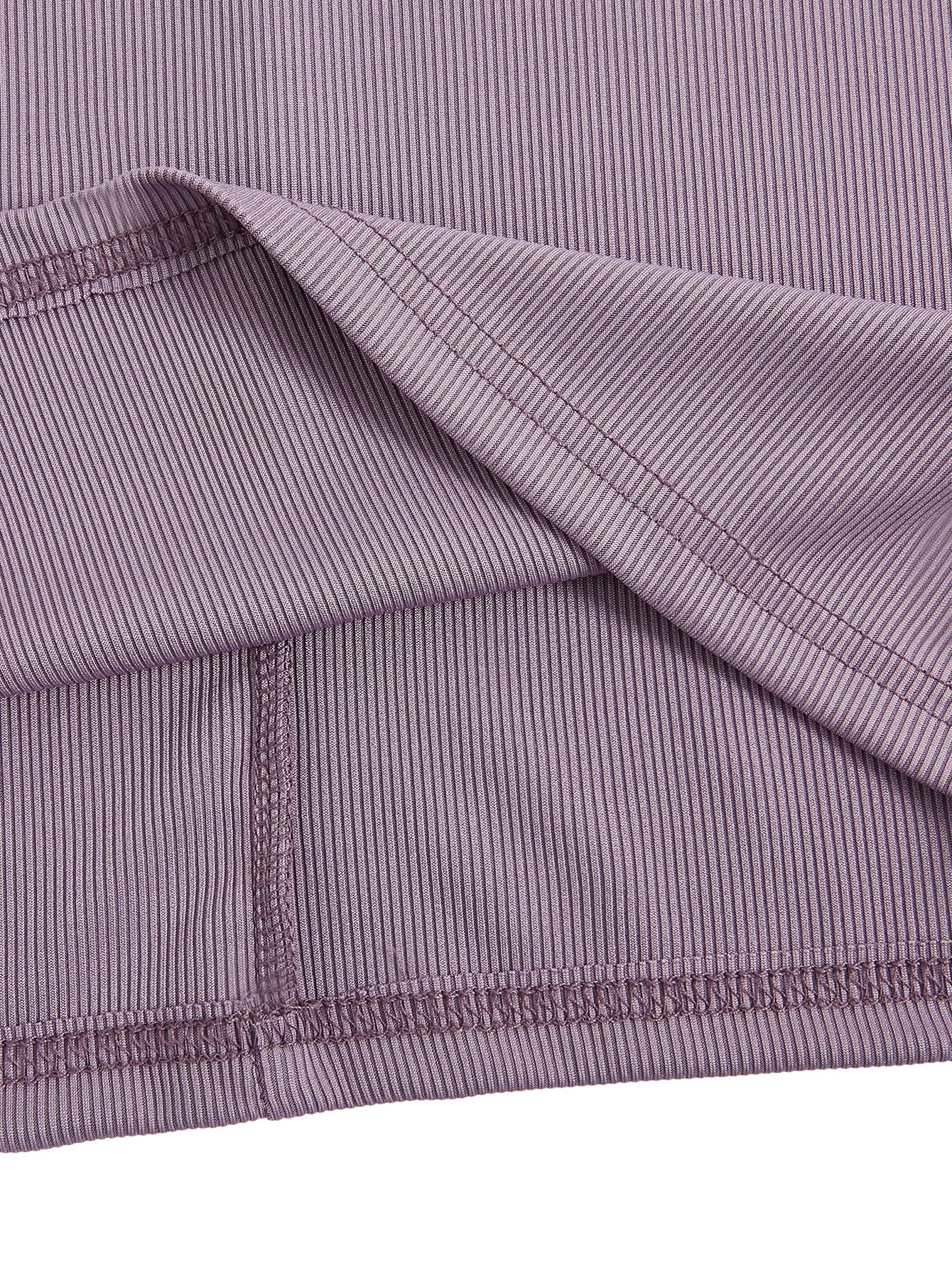 Foto 5 pulgar | Jersey Corto Sweatyrocks Para Mujer, Color Morado Empolvado, Talla M - Venta Internacional.