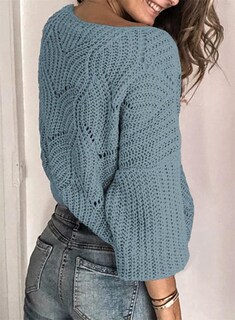 Foto 2 | Suéter Dokotoo Para Mujer, Holgado, De Invierno, Color Azul Empolvado - Venta Internacional.