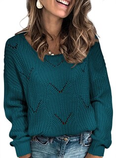 Foto 1 | Jersey Dokotoo Para Mujer Con Cuello En V, Color Block, Tejido Trenzado, Azul - Venta Internacional.