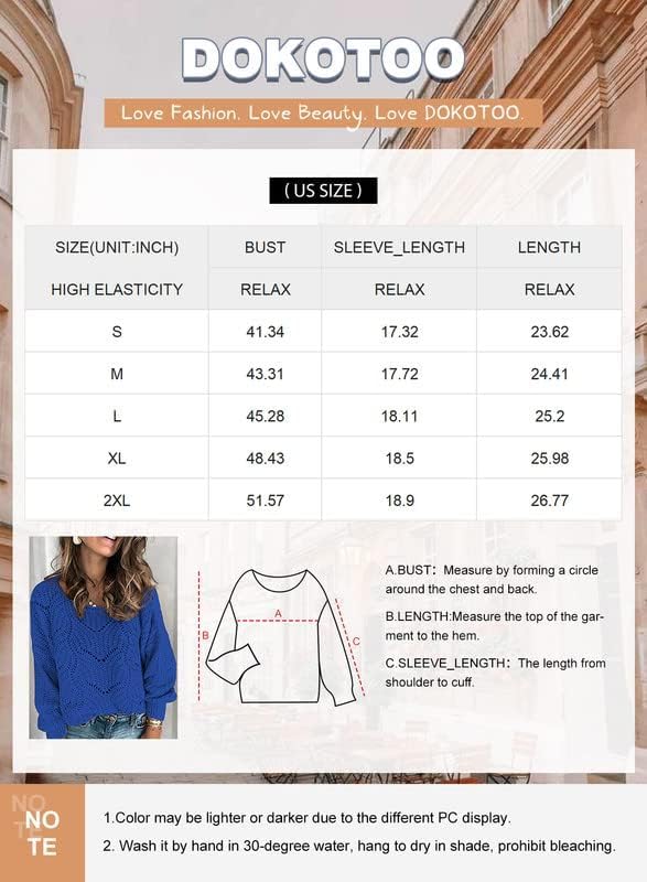 Foto 6 | Jersey Dokotoo Para Mujer Con Cuello En V, Color Block, Tejido Trenzado, Azul - Venta Internacional.
