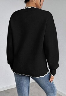 Foto 3 | Jersey Pink Queen Para Mujer, Cuello En V, Cuello En V, Negro Borroso, Talla M - Venta Internacional.