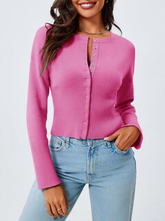 Foto 2 | Suéter Corto Saodimallsu Con Botones Y Cuello En V Para Mujer - Venta Internacional.