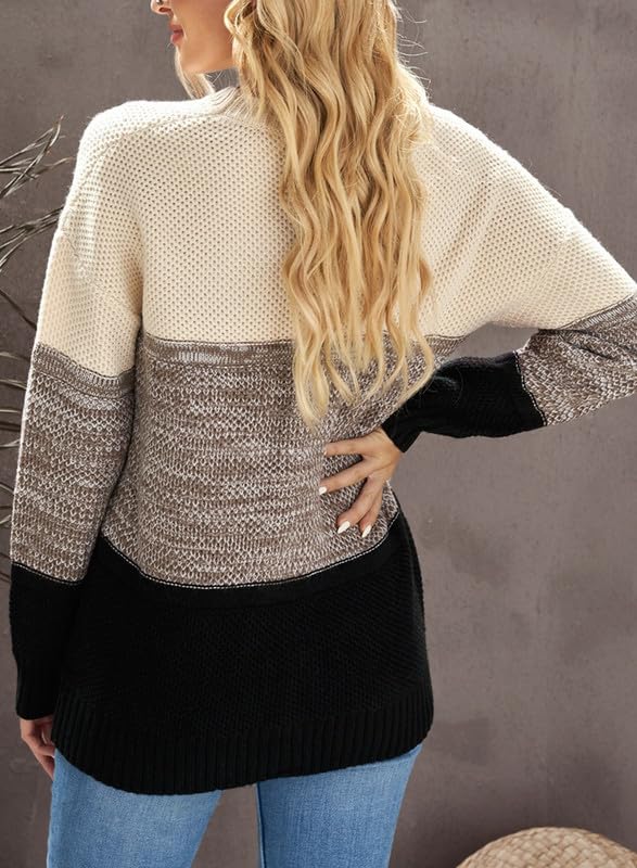 Foto 2 | Suéteres Dokotoo Para Mujer, Cuello Redondo, Manga Larga, Color Block - Venta Internacional.