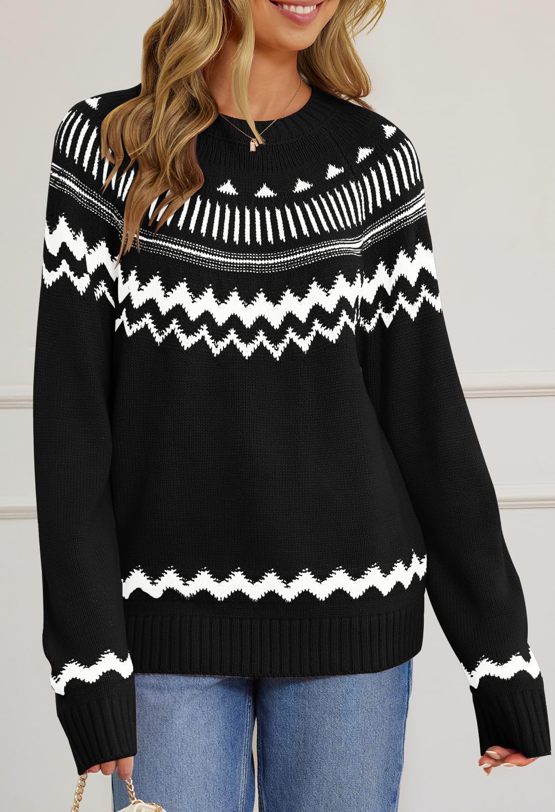 Foto 3 | Jersey Merokeety Para Mujer 2024 A Rayas, Color Negro - Venta Internacional.