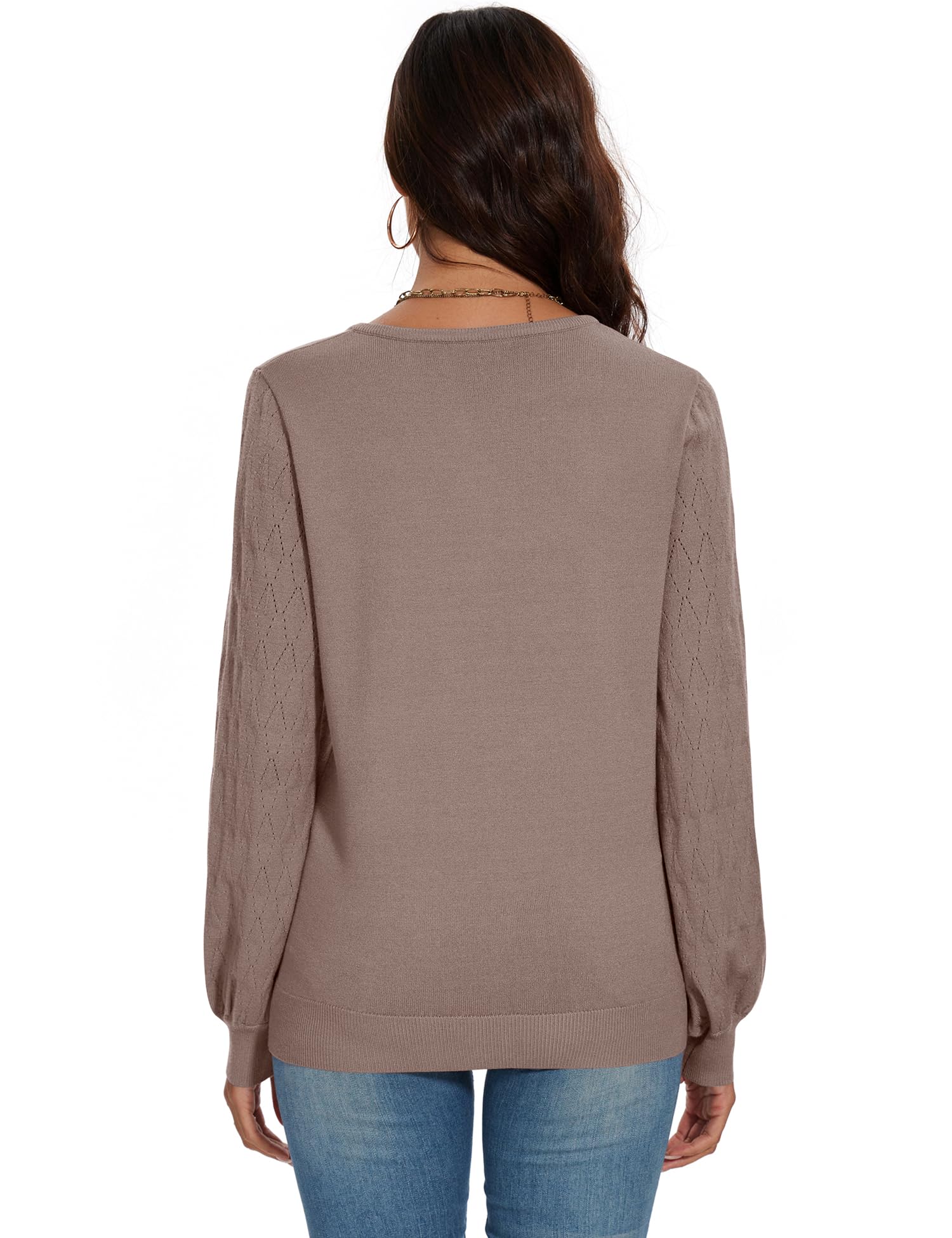 Foto 5 pulgar | Vestido Tipo Suéter Lomon Para Mujer, Cuello En V, Manga Larga, Marrón - Venta Internacional.