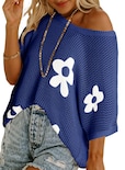 Jersey Dokotoo De Manga Corta Con Estampado Floral De Primavera Para Mujer, Azul - Venta Internacional.