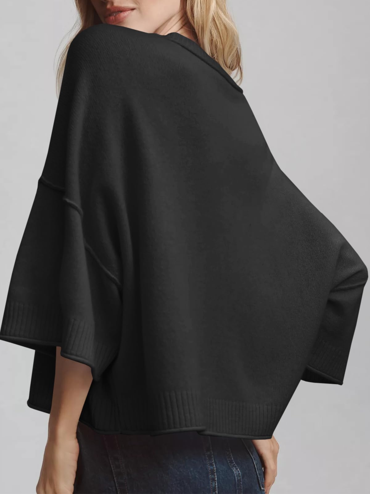 Foto 4 | Jersey De Manga Corta Saodimallsu Para Mujer, Verano, Negro - Venta Internacional.