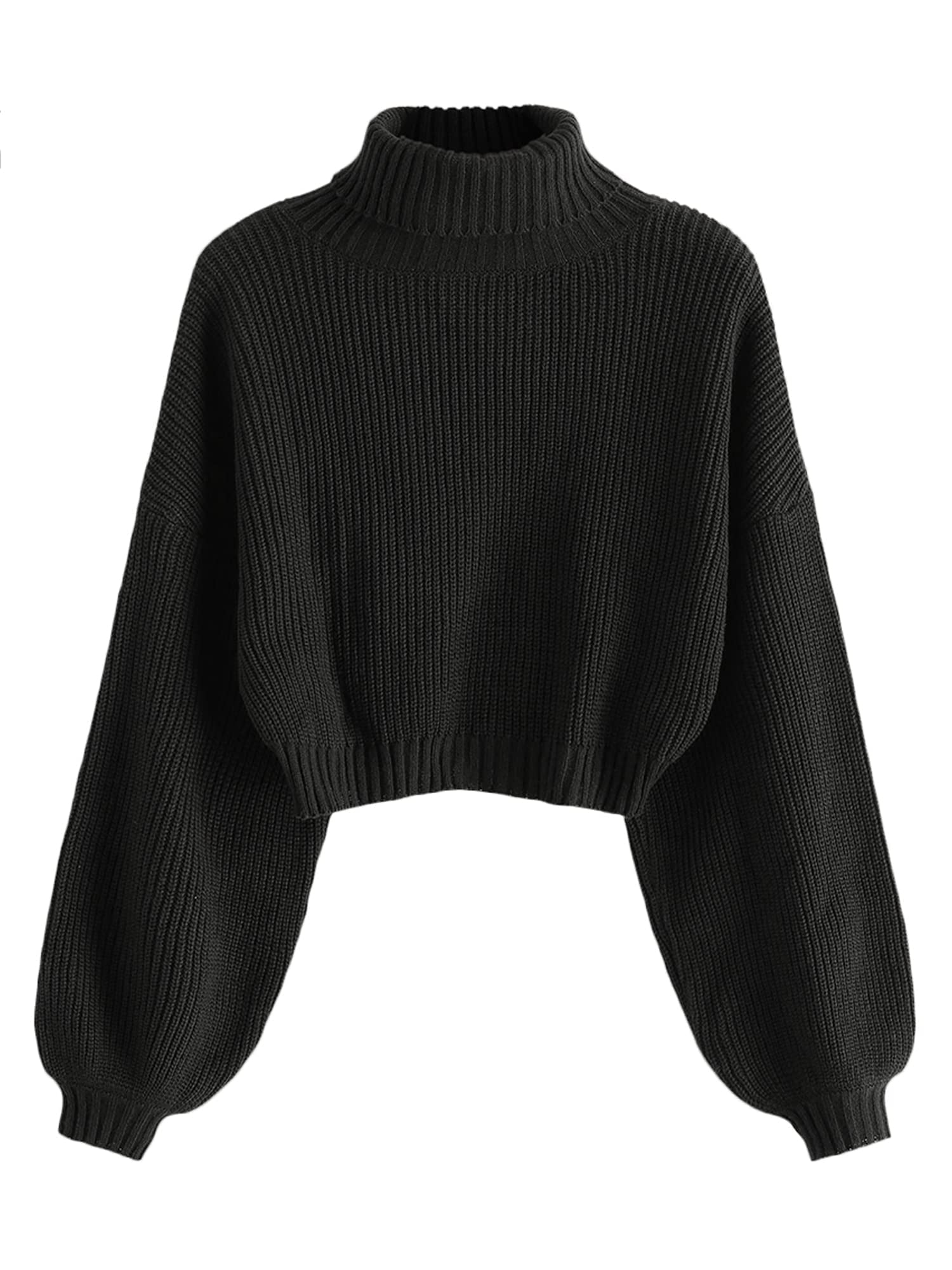 Jersey Zaful Para Mujer, Cuello Redondo, Manga Larga, Punto Acanalado - Venta Internacional.