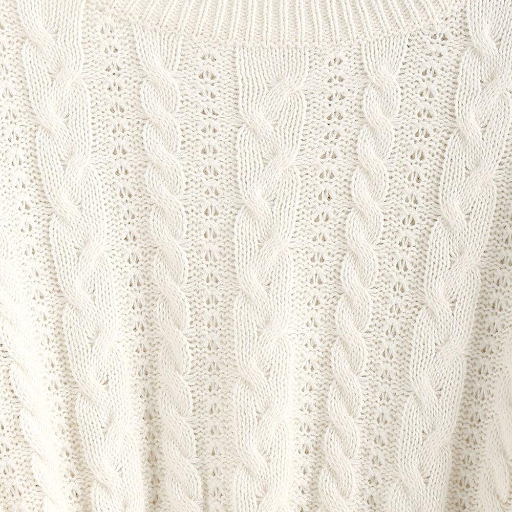 Foto 4 pulgar | Jersey Zaful Para Mujer, Cuello Redondo, Manga Larga, Blanco Corto - Venta Internacional.