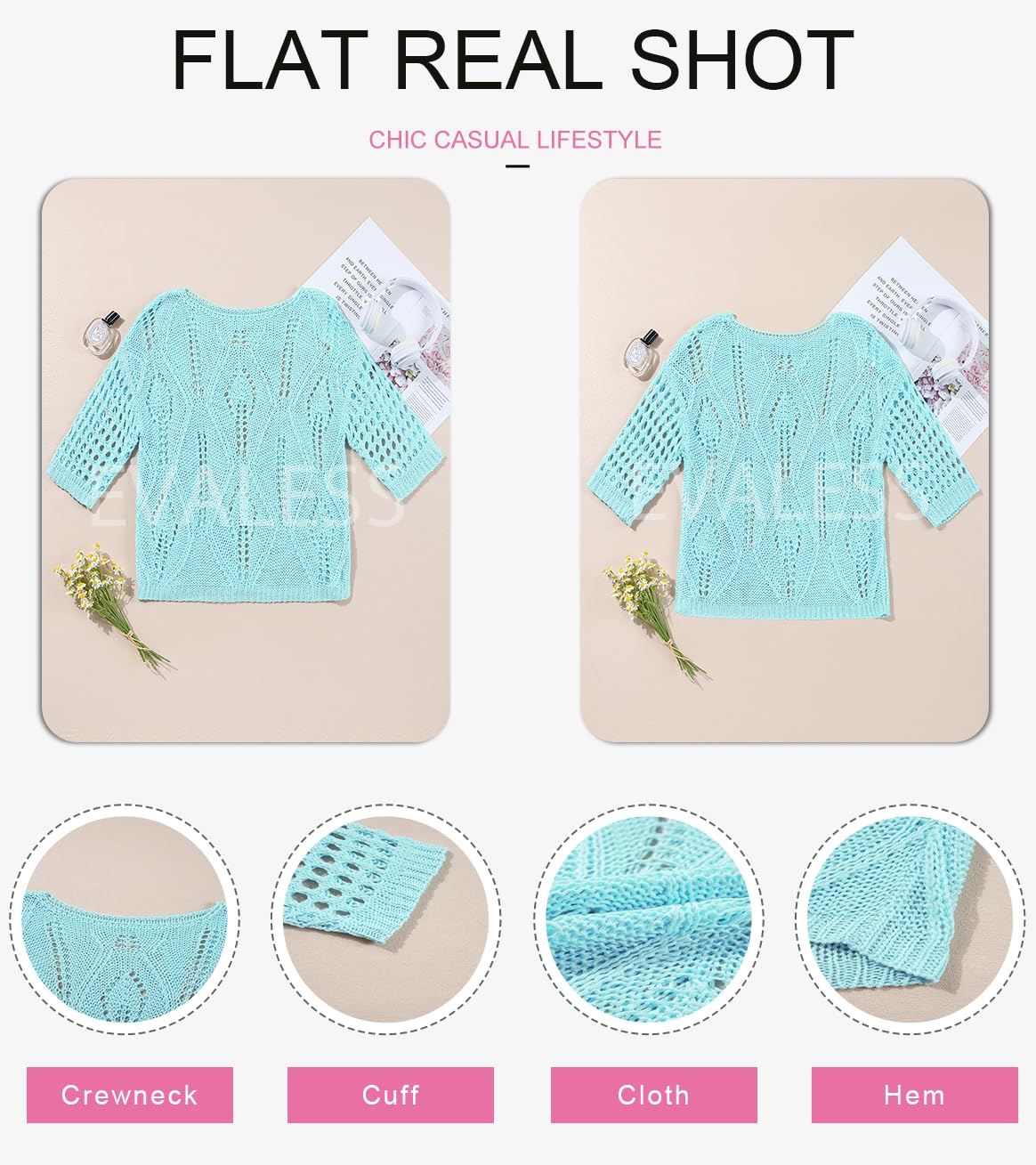 Foto 7 pulgar | Jersey Evaless Summer 2025 Para Mujer Manga 3/4 Azul Talla L - Venta Internacional.