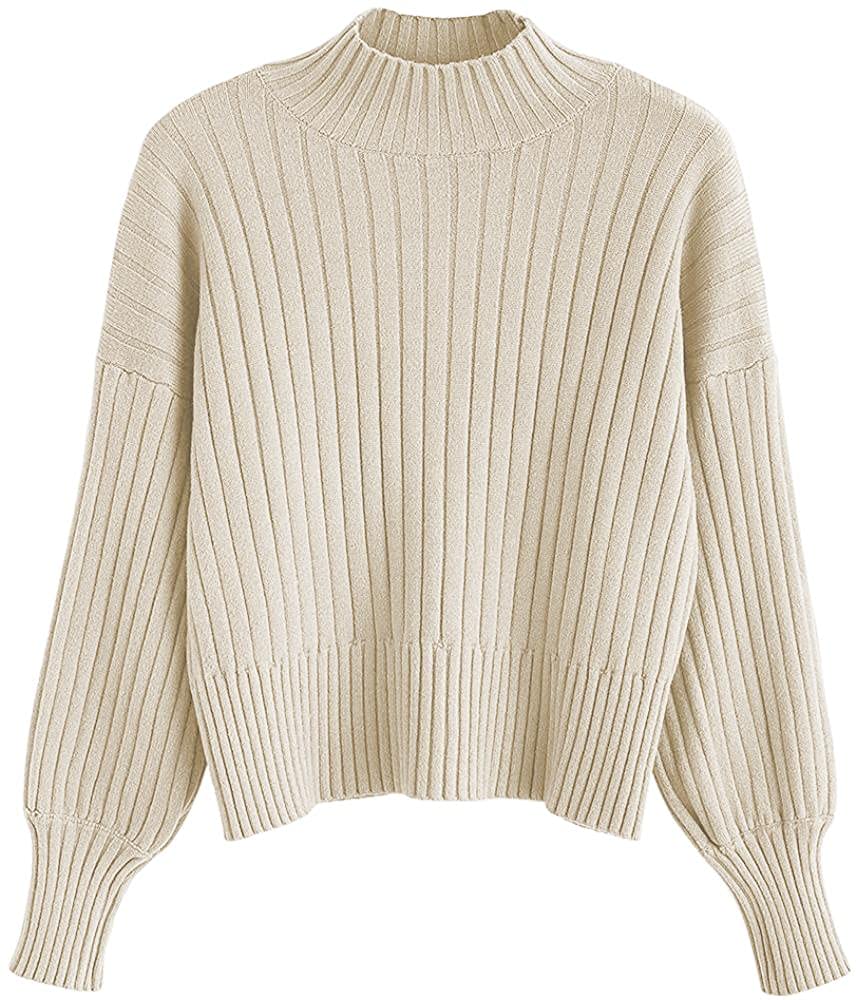 Jersey Zaful Para Mujer, Cuello Redondo, Manga Larga, Color Beige - Venta Internacional.