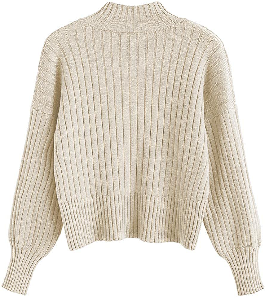 Foto 3 | Jersey Zaful Para Mujer, Cuello Redondo, Manga Larga, Color Beige - Venta Internacional.
