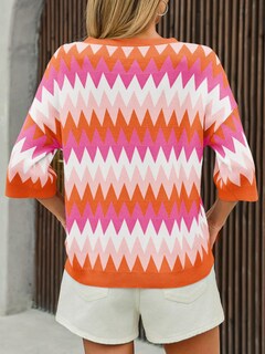 Foto 5 | Blusa Saodimallsu de Punto Anaranjado para Mujer - Venta Internacional