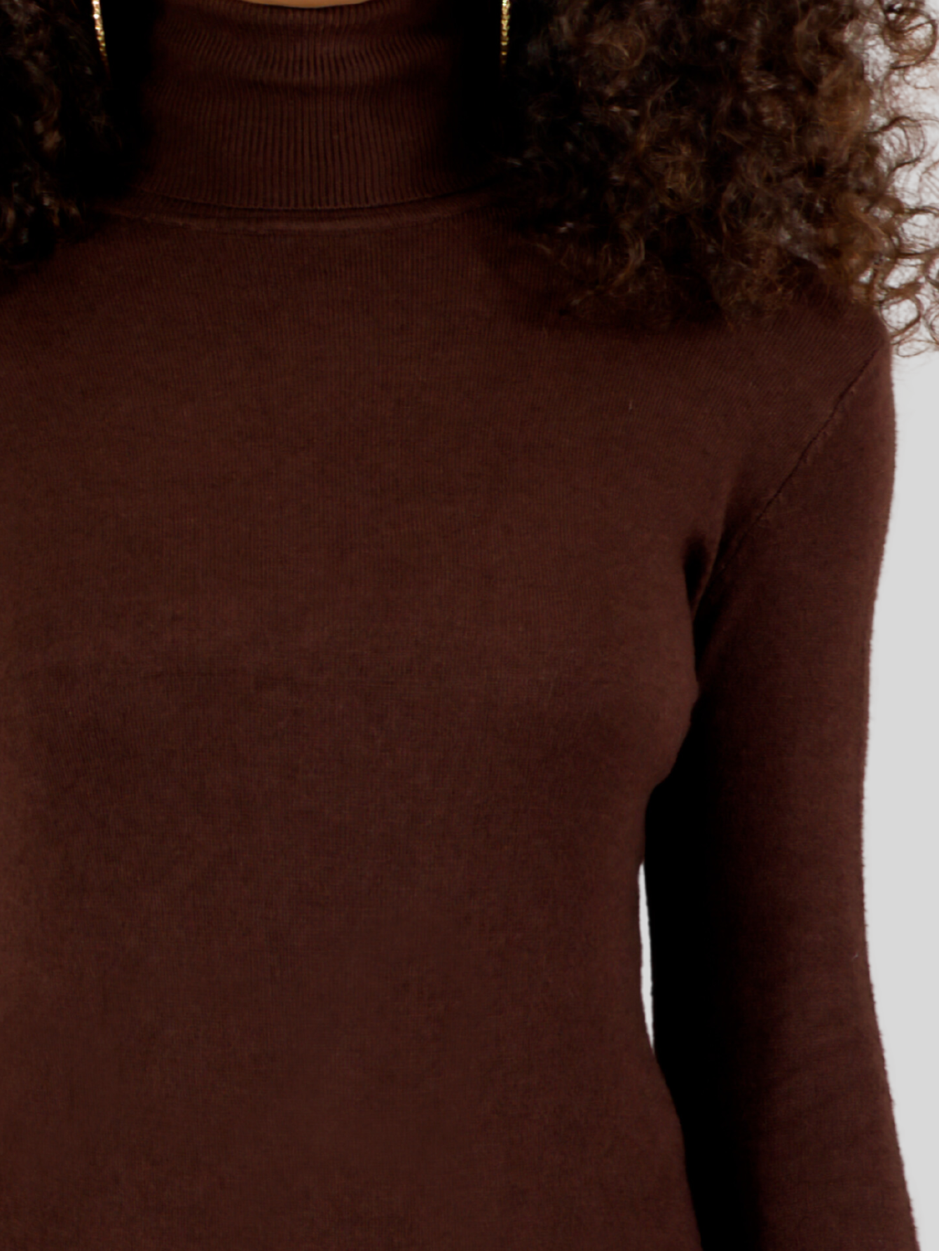 Foto 6 pulgar | Sueter Mujer De Cuello Alto Suet-1044 Cafe Claro Sueteres Dama Sweaters