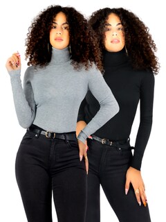 Foto 1 | Set De 2 Sueteres Mujer De Cuello Alto Sueteres Dama Suet-1044-px2 Variedad De Colores Sweaters