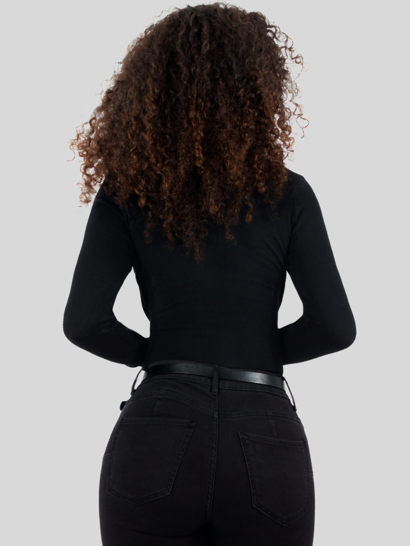 Foto 4 pulgar | Sueter Mujer De Cuello Alto Suet-1044 Negro Sueteres Dama Sweaters