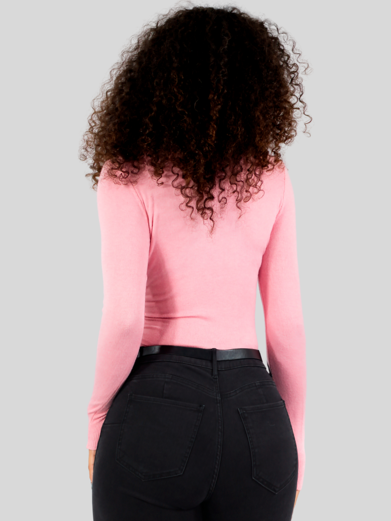 Foto 4 pulgar | Sueter Mujer De Cuello Alto Suet-1044 Rosa Sueteres Dama Sweaters