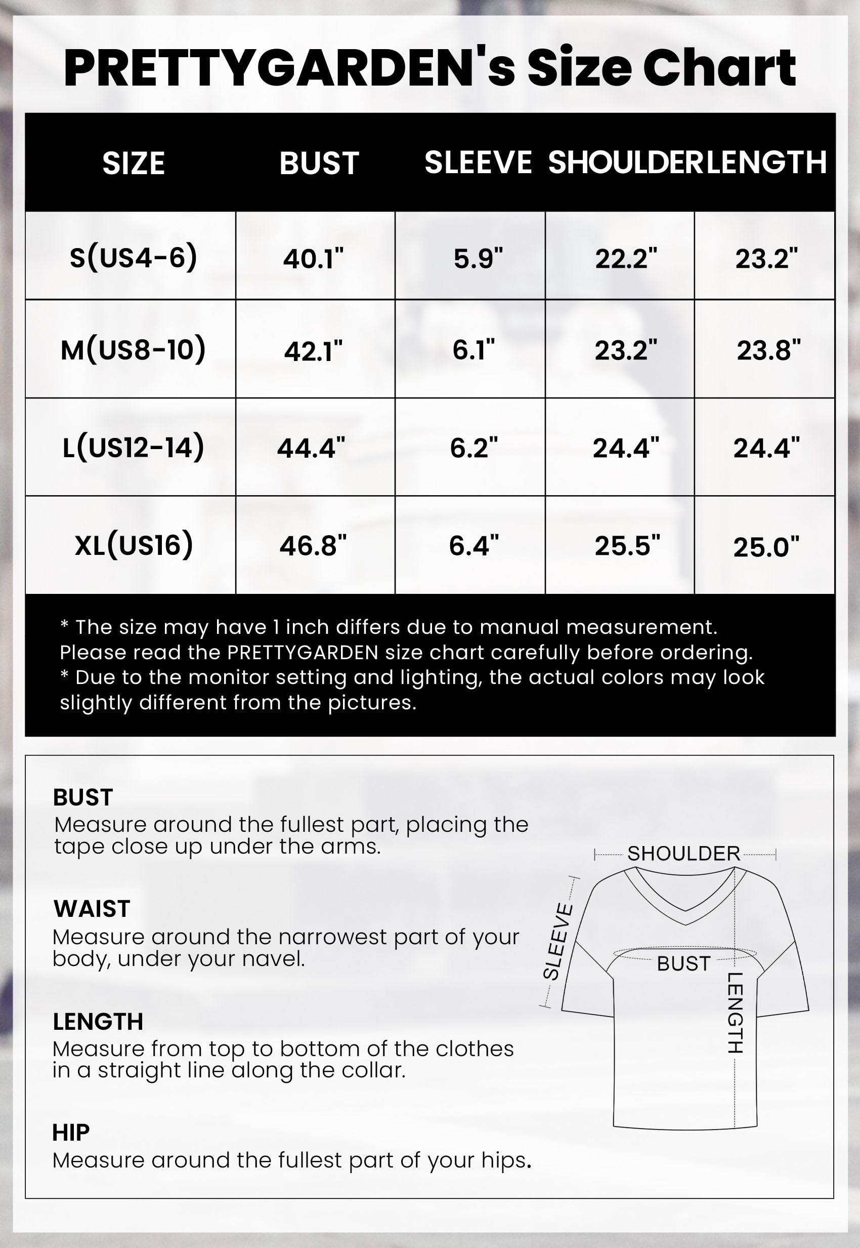Foto 7 pulgar | Sudadera Prettygarden Para Mujer, Manga Corta, Cuello En V, Acanalada - Venta Internacional.