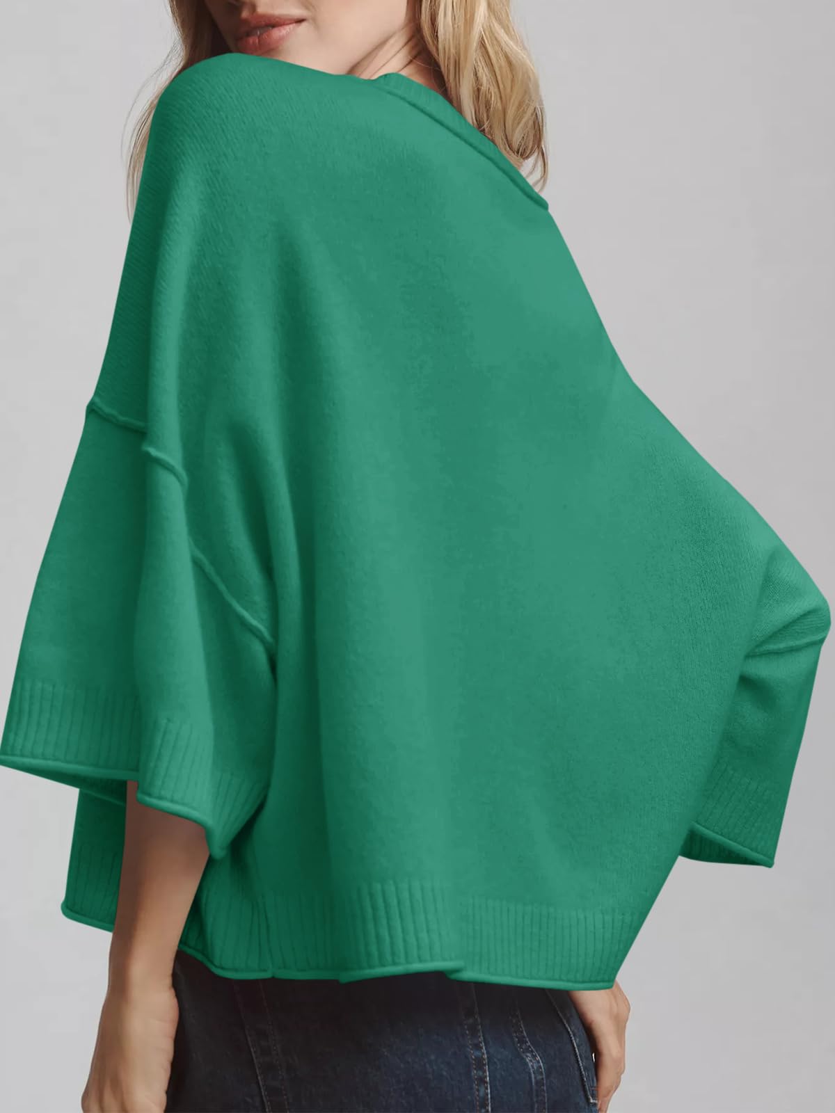 Foto 5 pulgar | Jersey Saodimallsu De Punto Verde De Manga Corta Para Mujer - Venta Internacional.