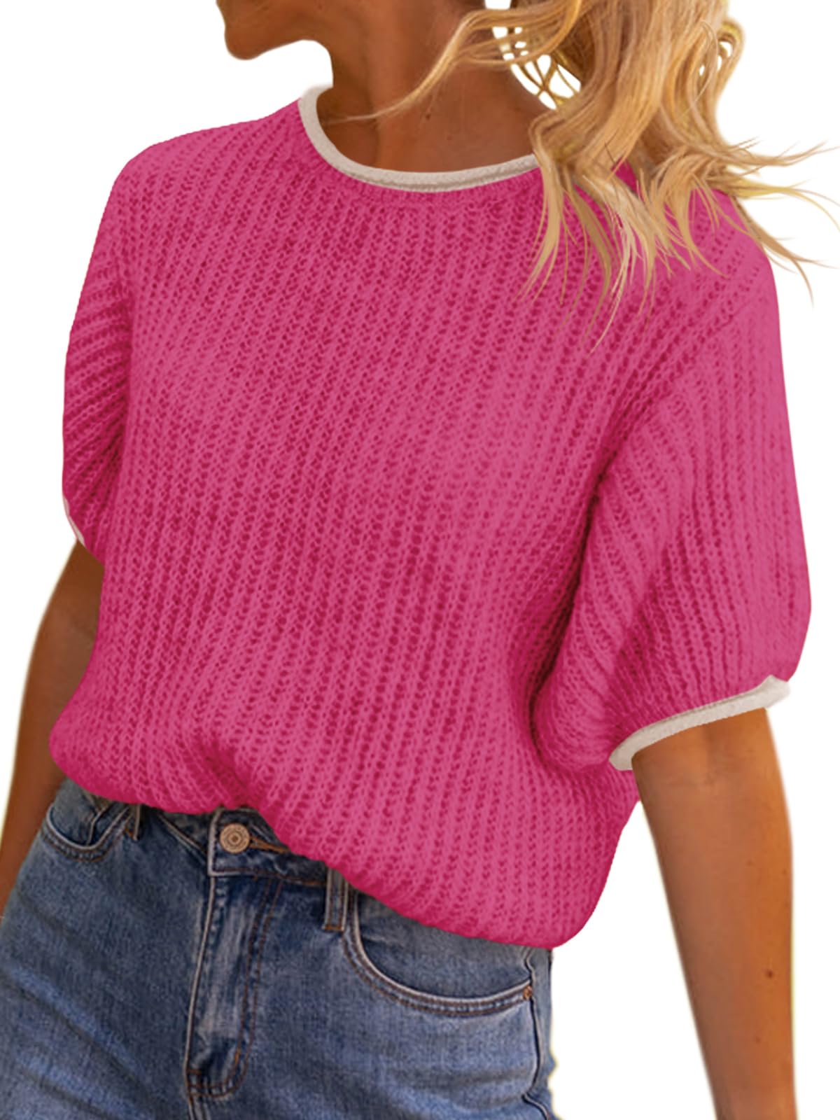 Foto 1 | Suéteres Saodimallsu Puff De Manga Corta Para Mujer - Venta Internacional.