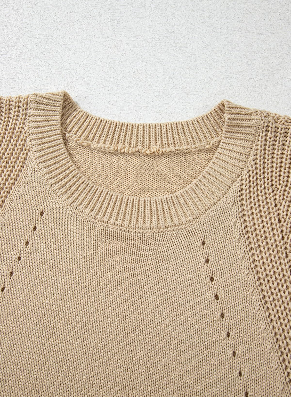 Foto 7 pulgar | Blusa De Punto De Verano Top Dokotoo Para Mujer, Cuello Redondo, Color Albaricoque - Venta Internacional.
