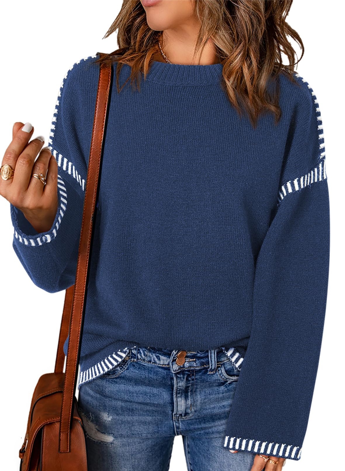 Jersey Dokotoo Para Mujer, Cuello Redondo, Cuello Redondo, Manga Acampanada, Talla S - Venta Internacional.