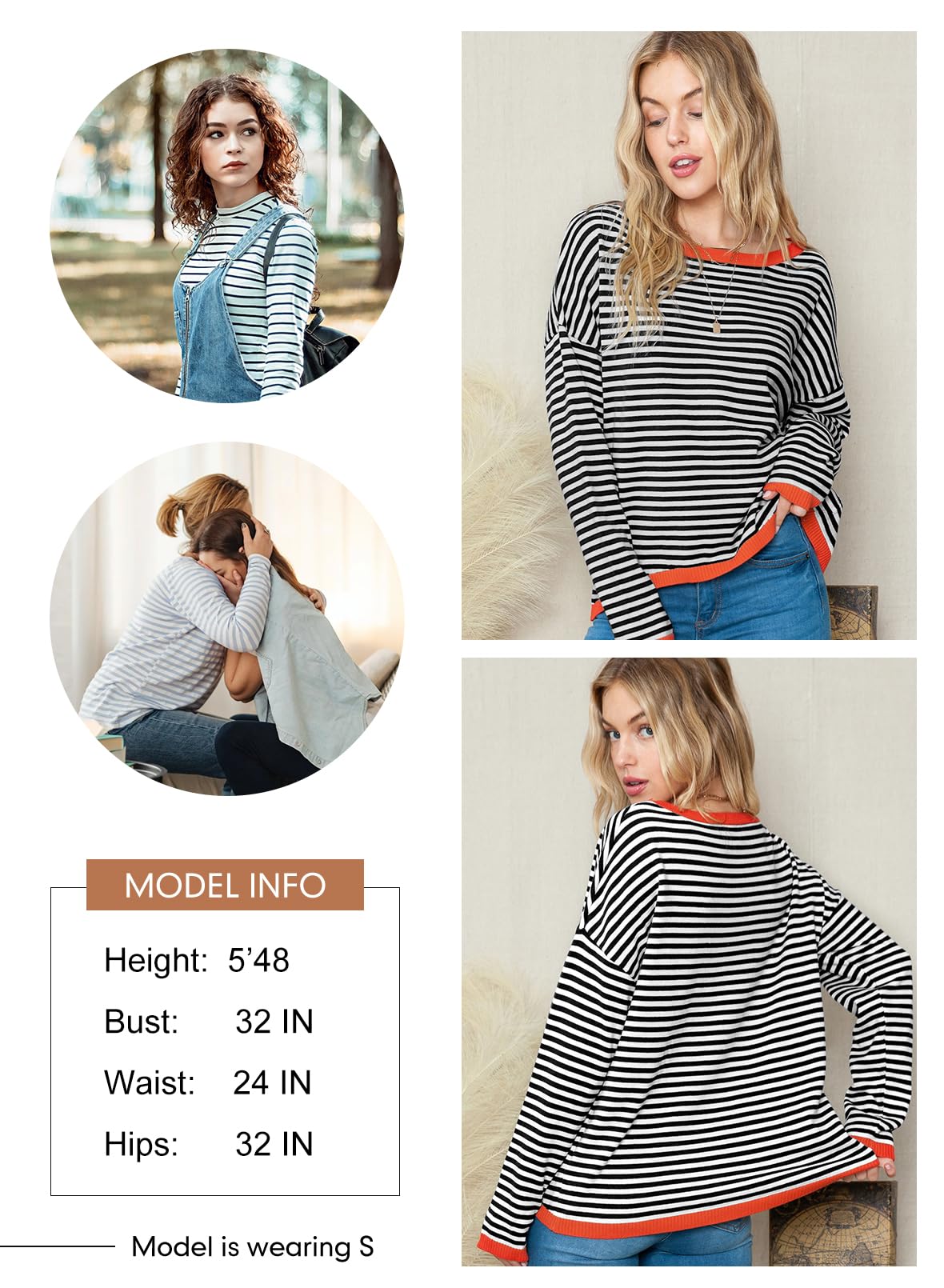 Foto 3 | Jersey Dokotoo Negro A Rayas Con Bloques De Color Para Mujer - Venta Internacional.