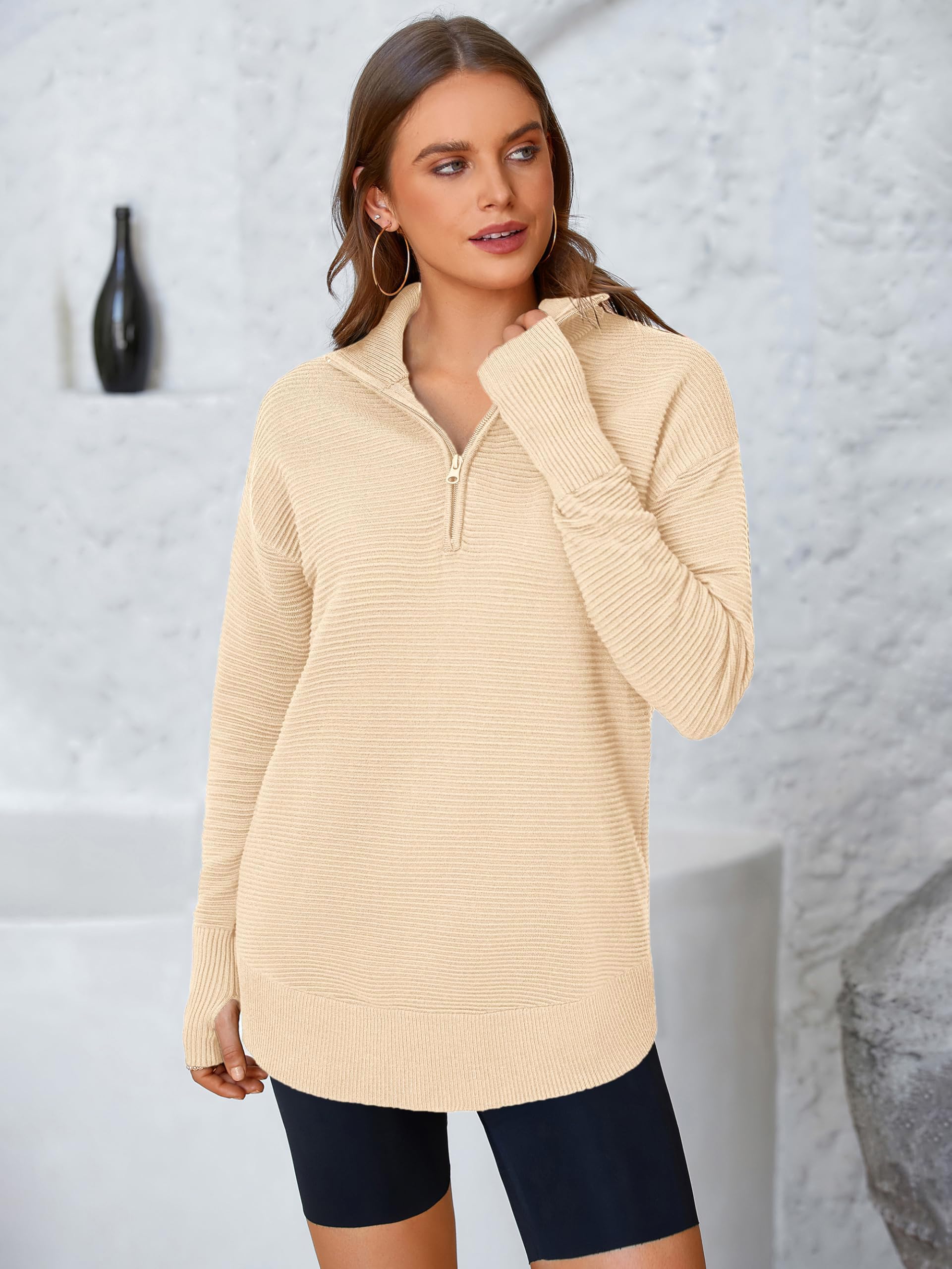 Foto 2 | Jersey Prettygarden Para Mujer, De Punto Acanalado, Cuello En V - Venta Internacional.