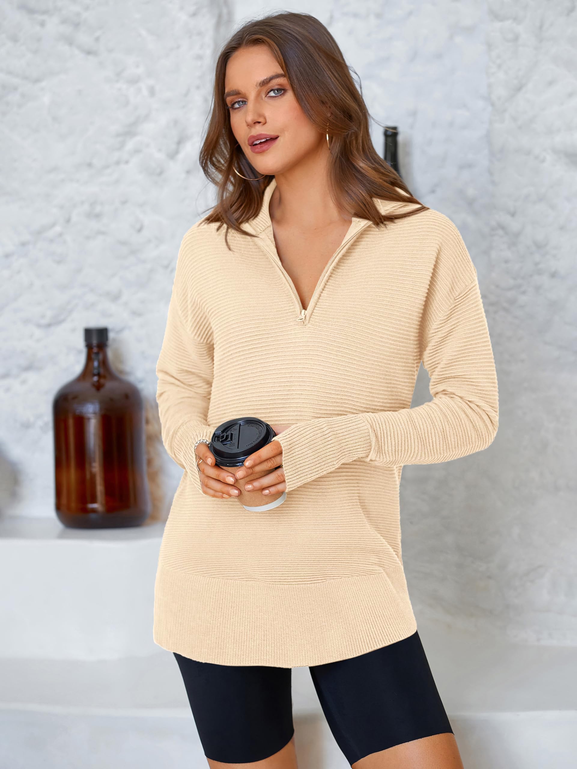 Foto 4 pulgar | Jersey Prettygarden Para Mujer, De Punto Acanalado, Cuello En V - Venta Internacional.