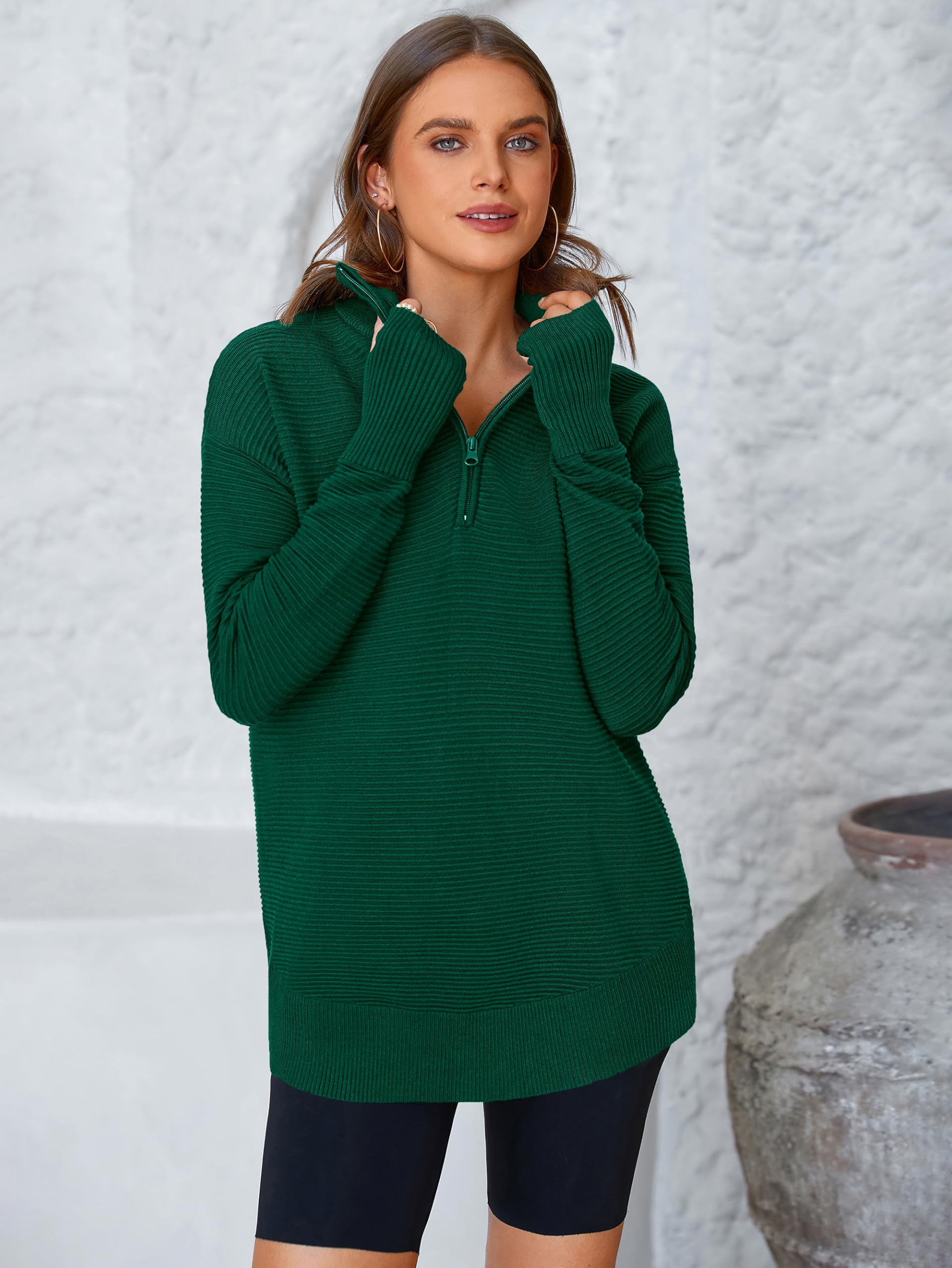 Foto 6 pulgar | Jersey Prettygarden Para Mujer, Cuello En V, Punto Acanalado, Verde - Venta Internacional.